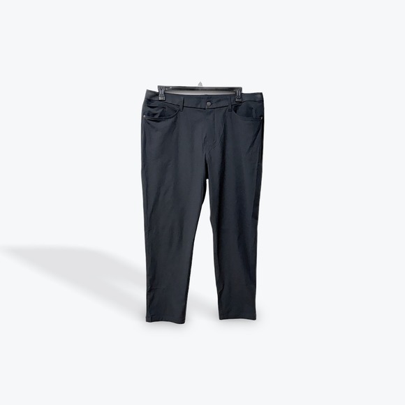 Lululemon Commission Slim-Fit Pant Mens 38 Black Technical Trousers 30 In